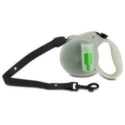 PAW Bio Retractable Leash with Green Pick-up Bags, Glow in the dark PAW Bio Retractable Leash with Green Pick-up Bags, Glow in the dark